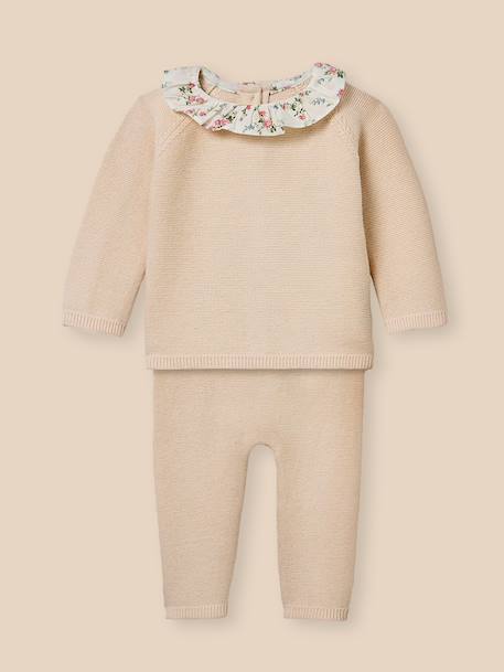 Bébé-Ensemble en tricot bébé col en tissu liberty