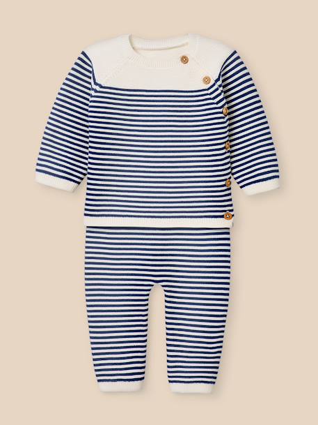 Bébé-Ensemble en tricot bébé - coton biologique