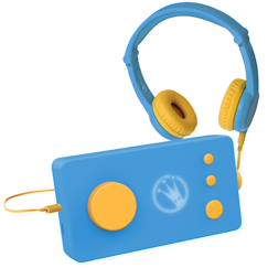 Jouet-Fabrique à histoires – version voyage avec casque assorti