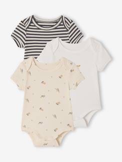Lot 3 bodies bébé manches courtes chien  - vertbaudet enfant