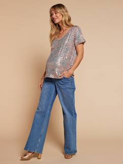 Vêtements de grossesse-T-shirt grossesse à sequins