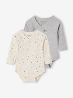 Lot de 2 bodies bébé manches longues  - vertbaudet enfant