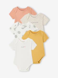 Lot 5 bodies bébé manches courte  - vertbaudet enfant
