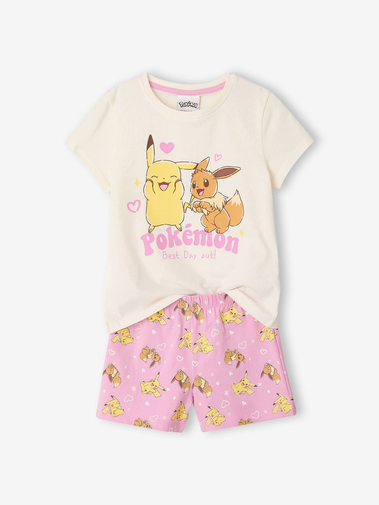 Pyjashort fille Pokémon mauve
