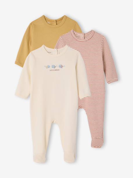 Bébé-Lot 3 pyjamas bébé en coton bio