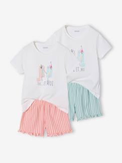 Lot de 2 pyjashort fille   - vertbaudet enfant