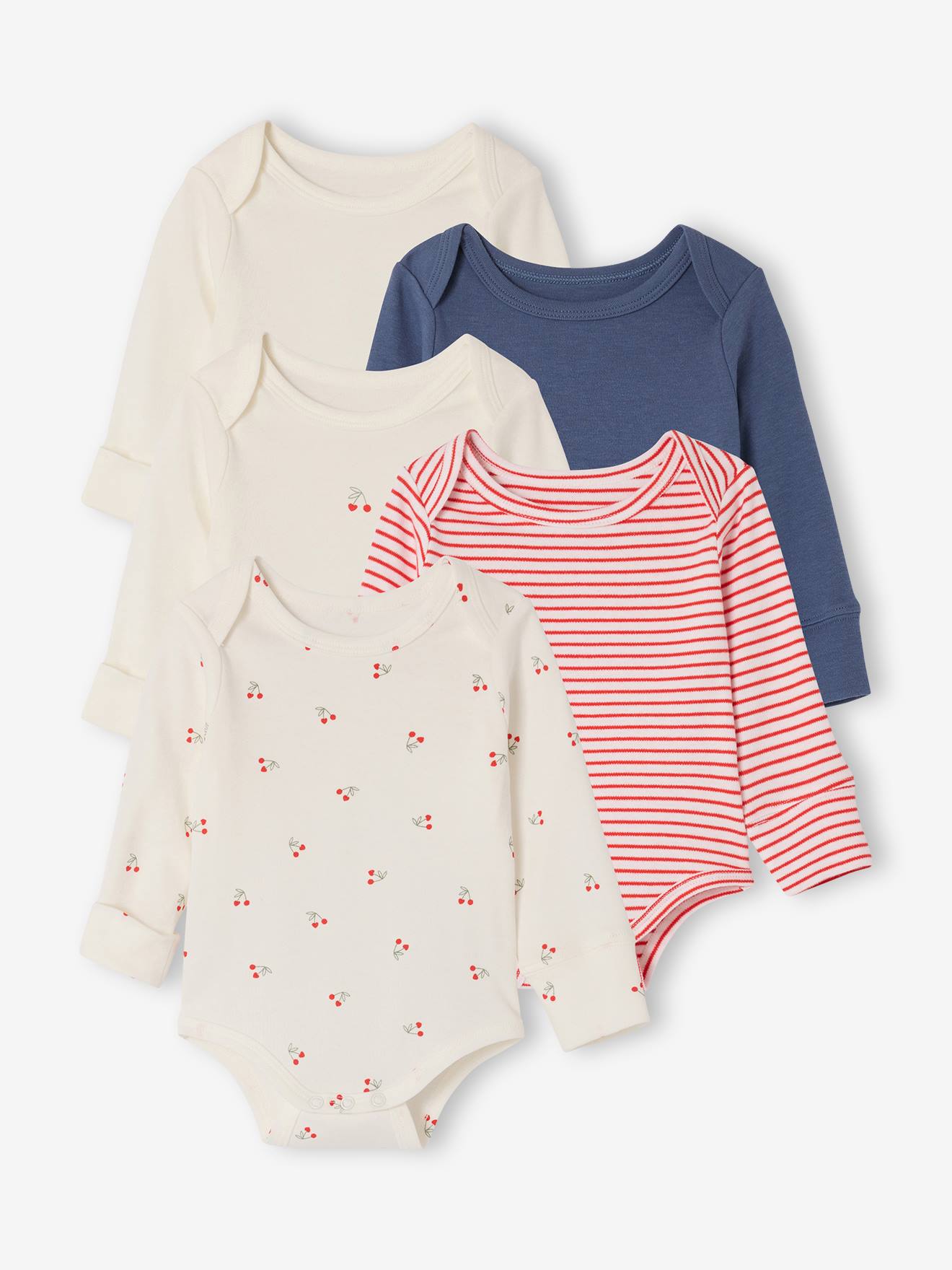 Lot bodies manches longues cerise rouge