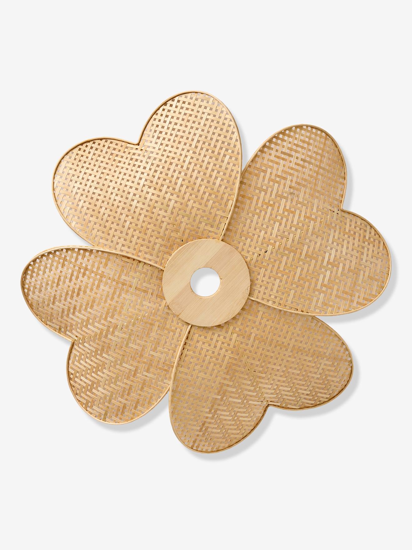 Abat-jour pour suspension fleur en bambou tressé beige (Vertbaudet) - Image 2