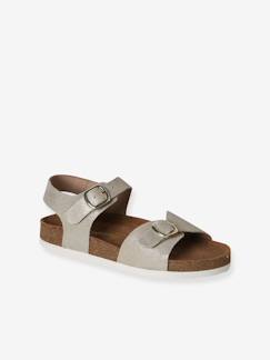 Chaussures-Chaussures fille 23-38-Sandales-Sandales enfant cuir à doubles boucles
