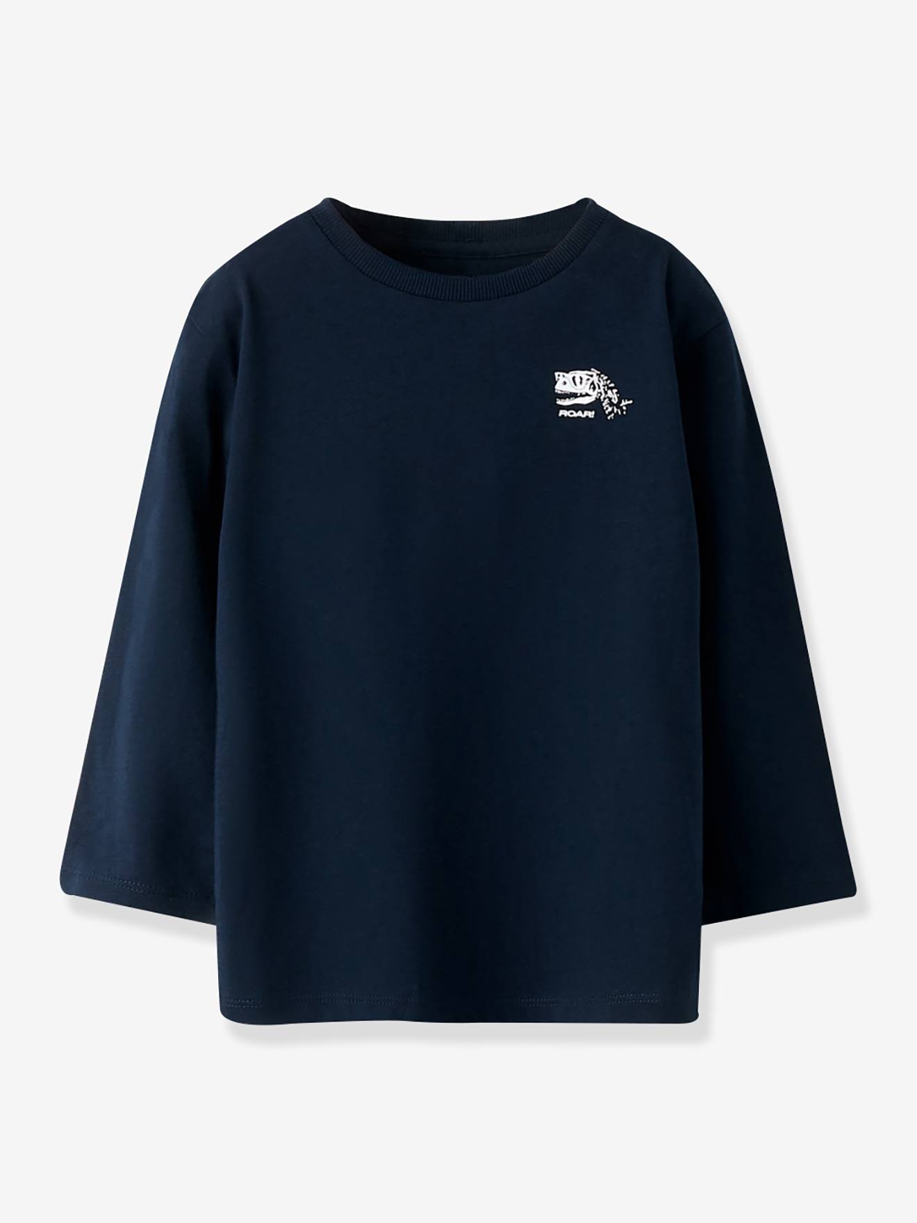 T-shirt manches longues garçon NAME IT Boxy-Fit bleu nuit