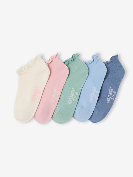 Fille-Sous-vêtement-Lot 5 paires socquettes fille