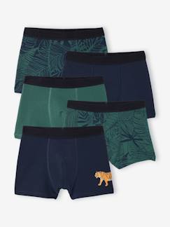 Lot 5 boxers enfant garçon jungle  - vertbaudet enfant