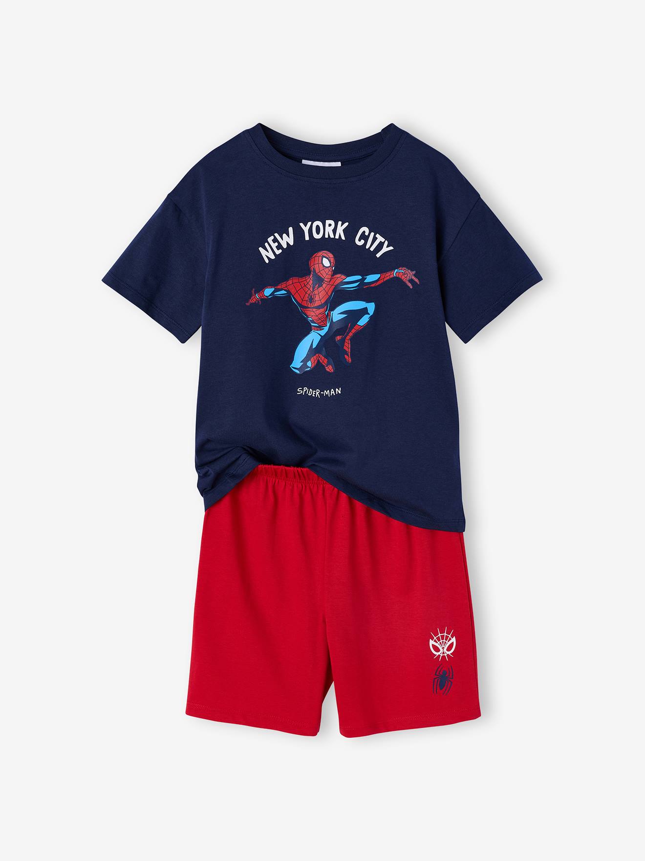 Pyjashort garçon Spiderman New york city rouge