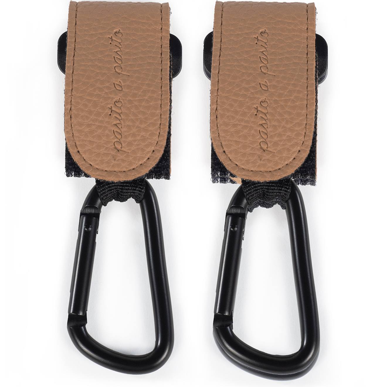 Lot de 2 crochets pour poussette taupe