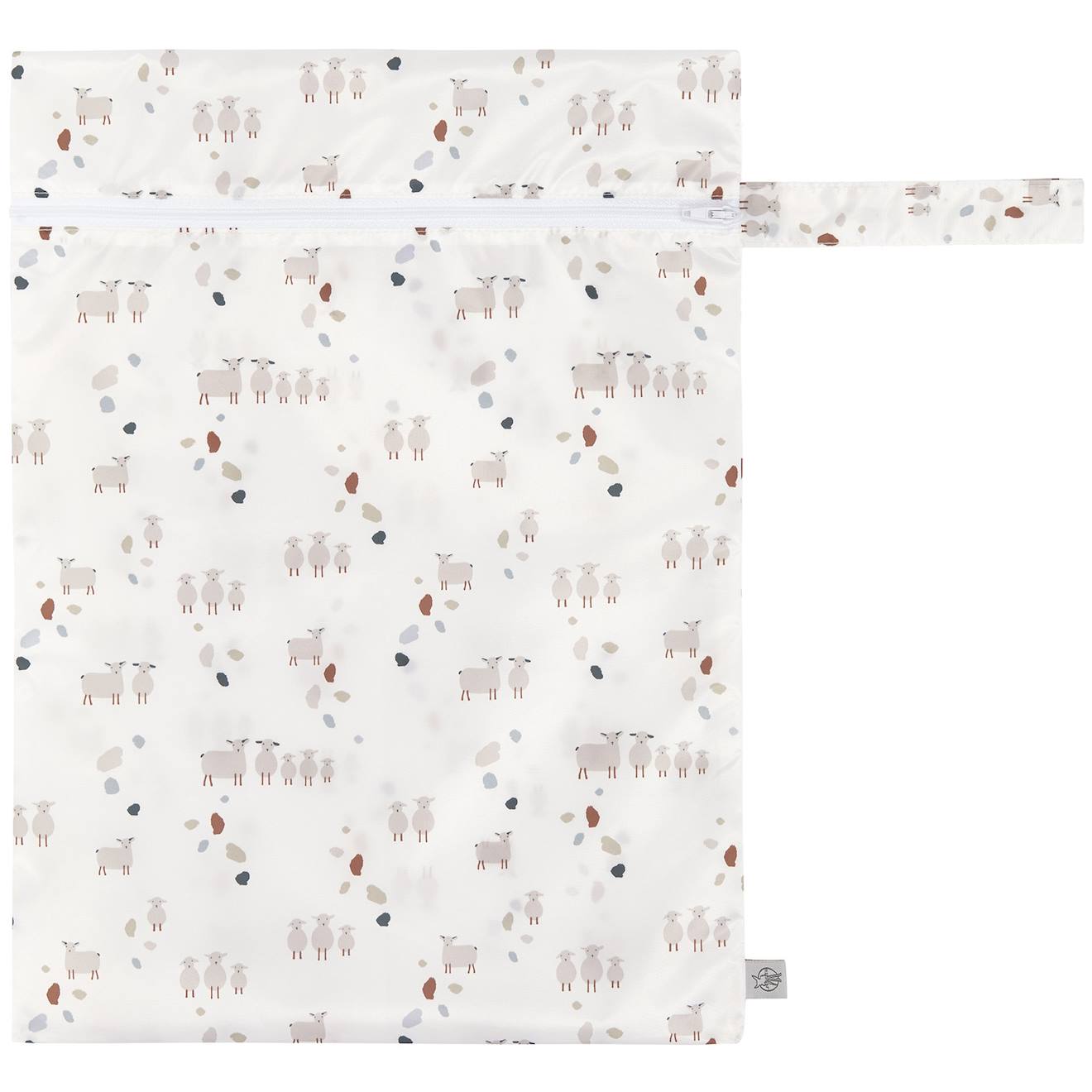 Sac À Couches Imperméable Tiny Farmer Pois Et Mouton Blanc, Bleu, Beige (Lassig) - Image 1