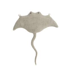 -Peluche raie en tissu doux océan