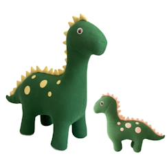 Jouet-Premier âge-Lot 2 peluches dinosaures coton