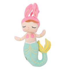 Jouet-Poupée en tissu enfant sirène lapine pastel
