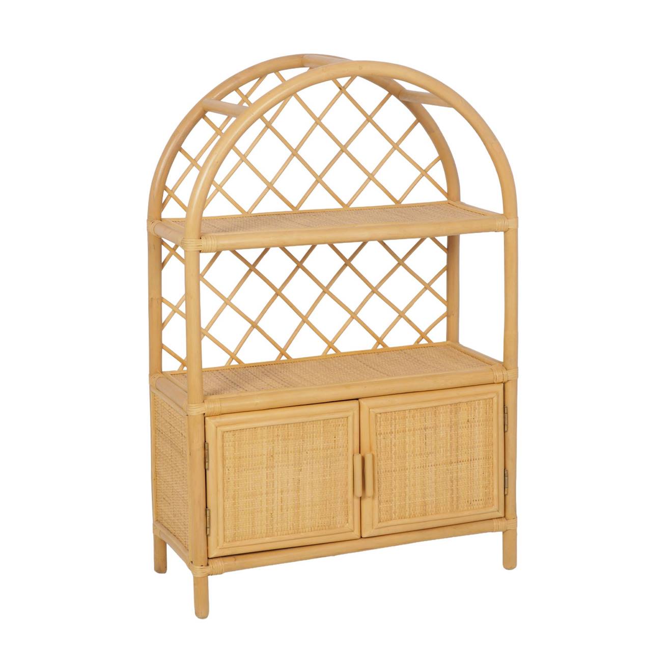 Bibliothèque enfant exotique rotin naturel - 70x30x106cm - arlo rotin naturel