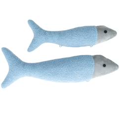 Jouet-Lot 2 peluches poissons tissu doux