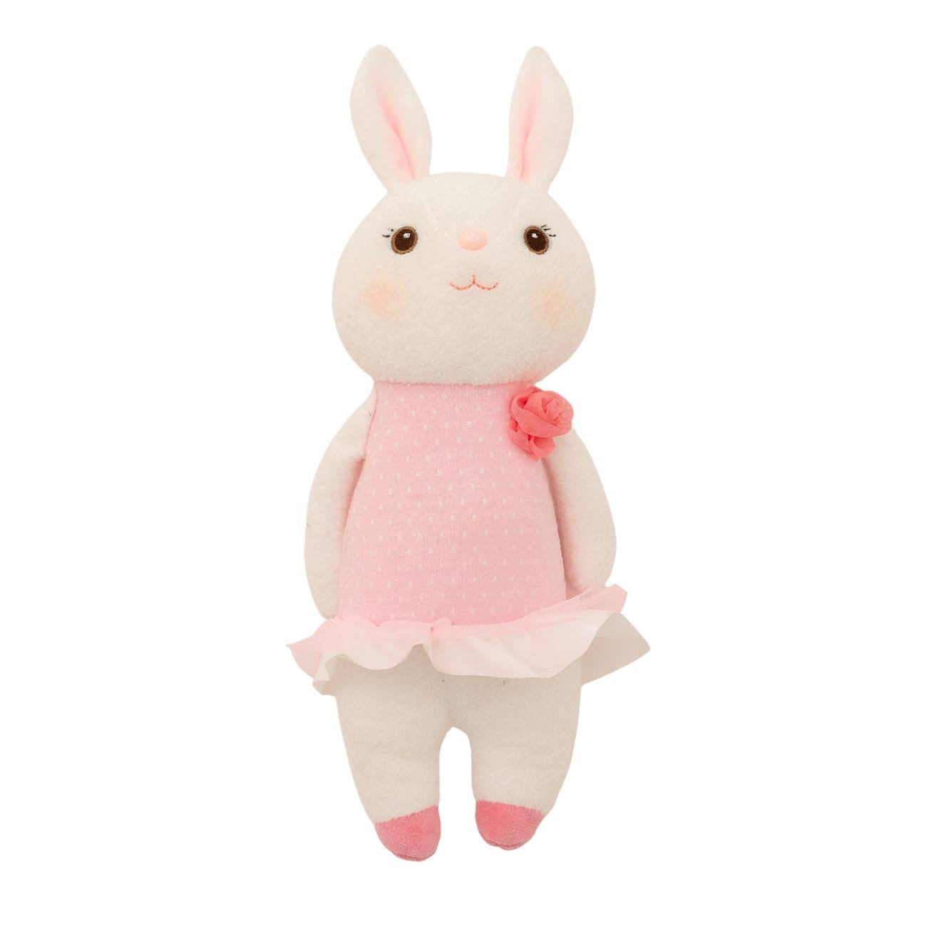 Poupée En Tissu Enfant Lapine Rose Pastel White And Pink