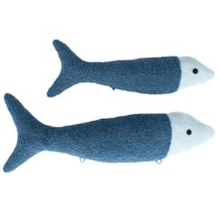 Jouet-Lot 2 peluches poissons tissu doux