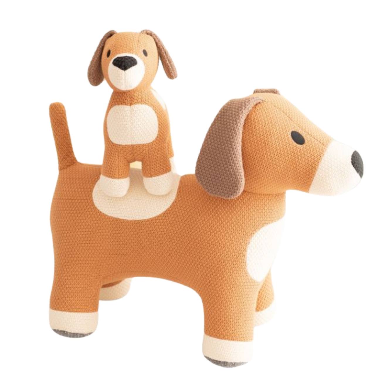 Lot 2 Peluches Chiens Coton Brown — photo 1/4