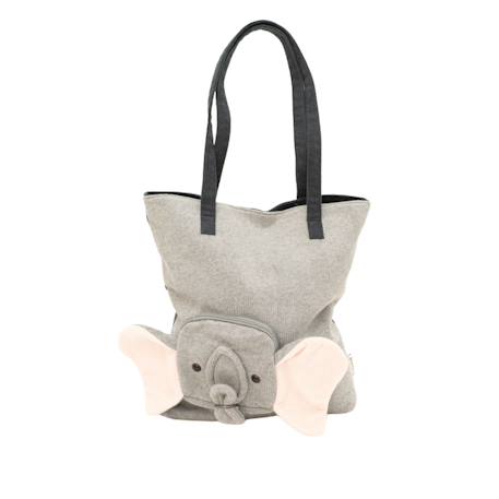 Sac bandoulière éléphant en coton doux  - vertbaudet enfant