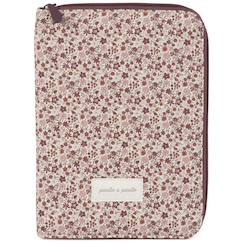 Puériculture-Sac à langer-Protège carnet de santé cherry fleurs