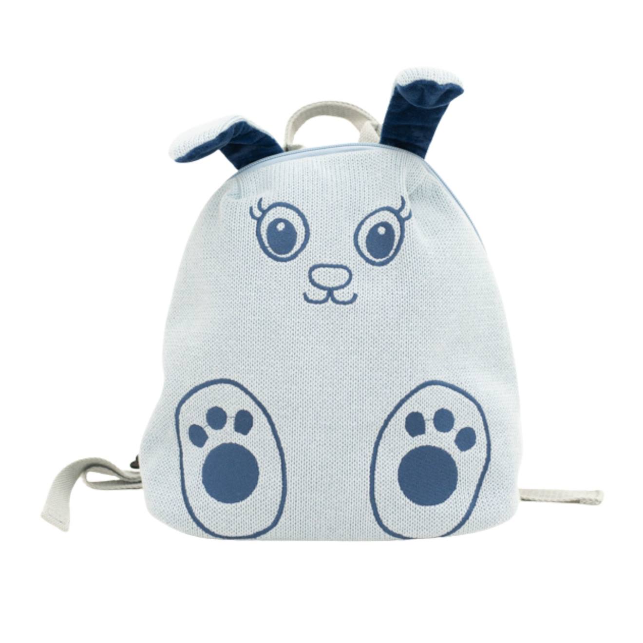 Sac à dos lapin en coton doux grey