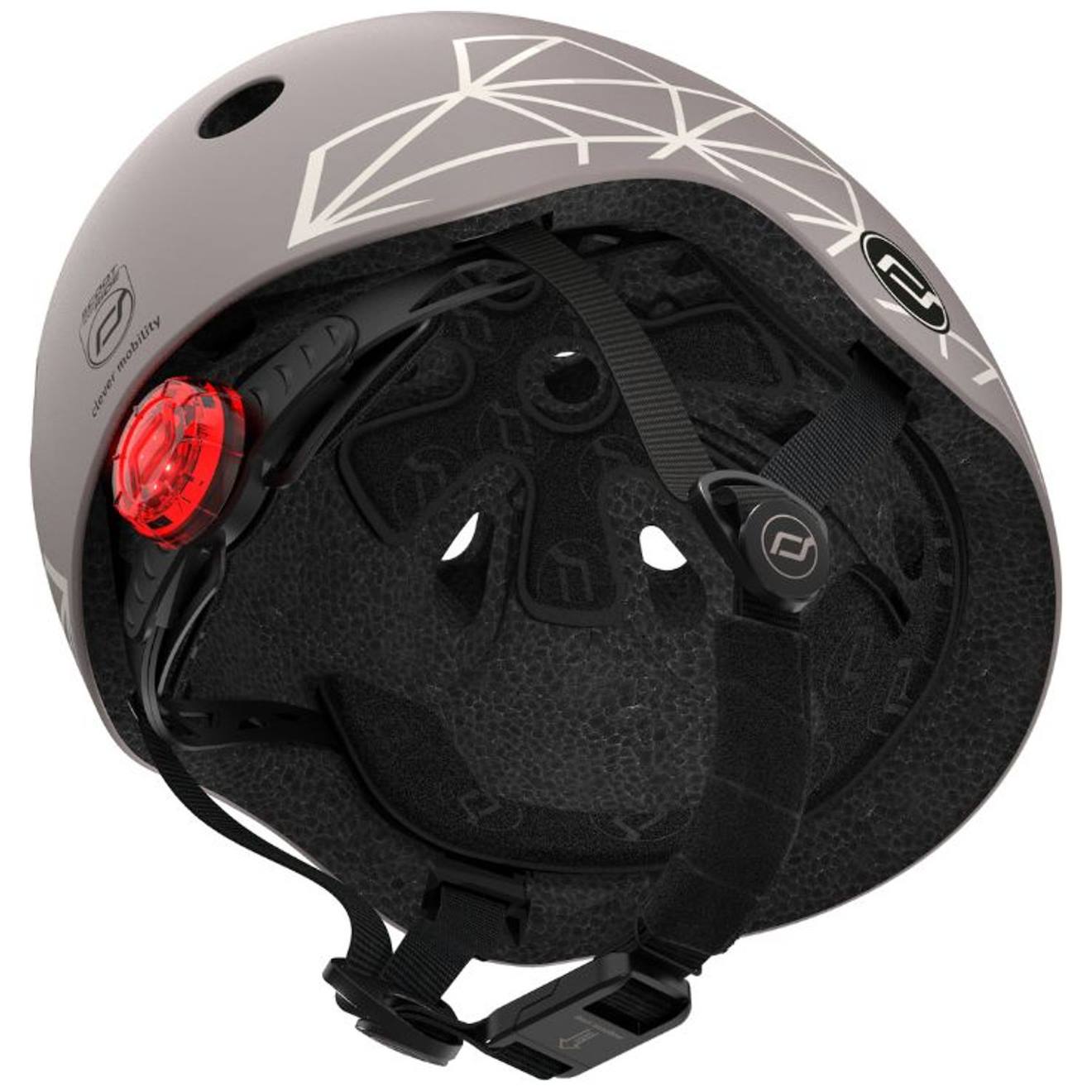 Casque Brown Lines Xxs (45-51 Cm) Gris, Noir, Blanc (Scoot And Ride) - Image 2