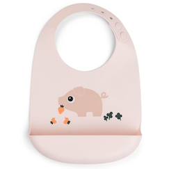 Puériculture-Repas-Bavoir silicone dotti bleu