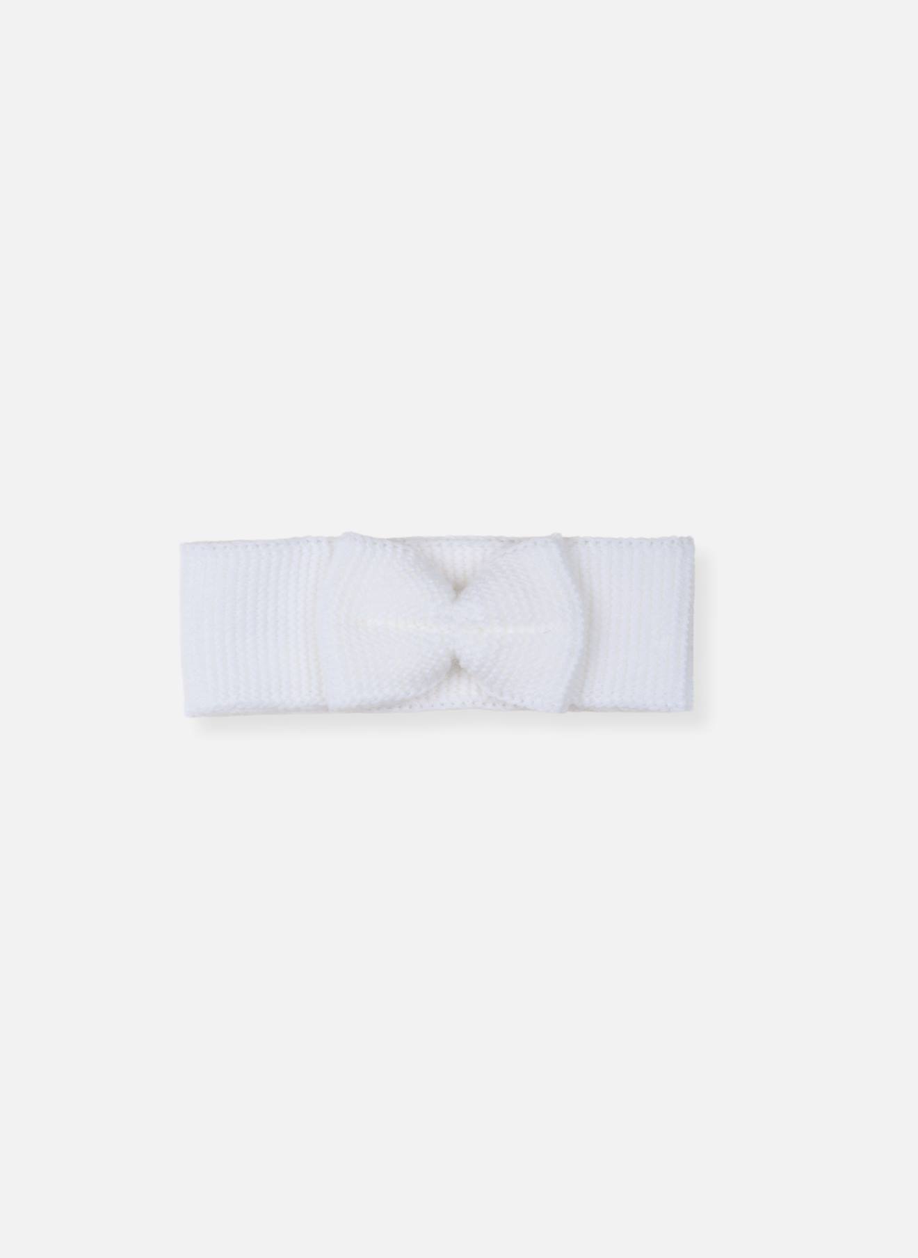 Bandeau Avec Nœud Pour Bébé Blanc