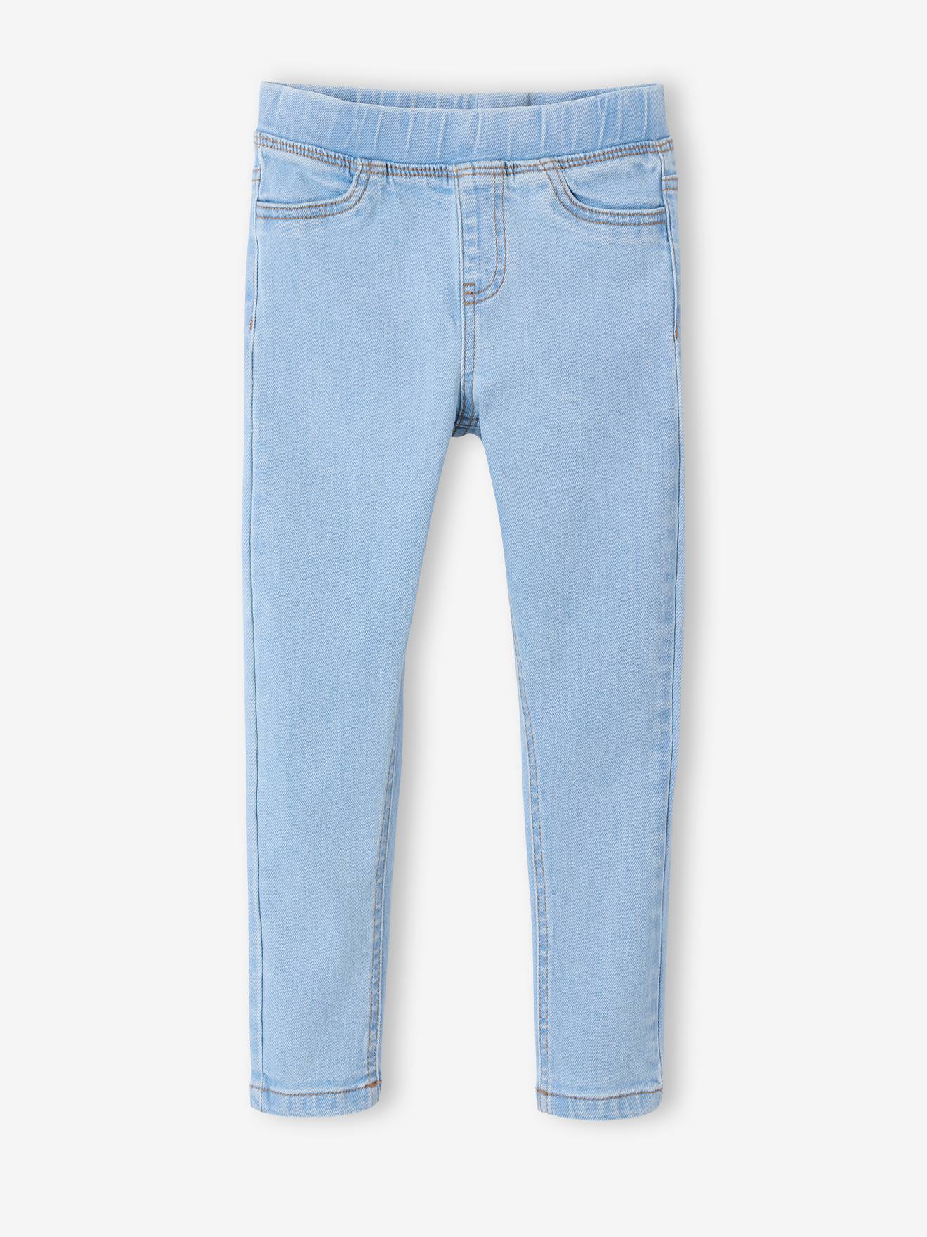 Jean tregging fille denim bleached