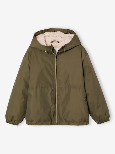 Coupe-vent garçon doublé sherpa à capuche  - vertbaudet enfant