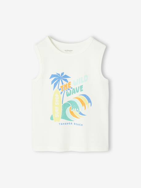 Lot de 2 débardeurs garçon lot blanc+lot bleu 2 - vertbaudet enfant 