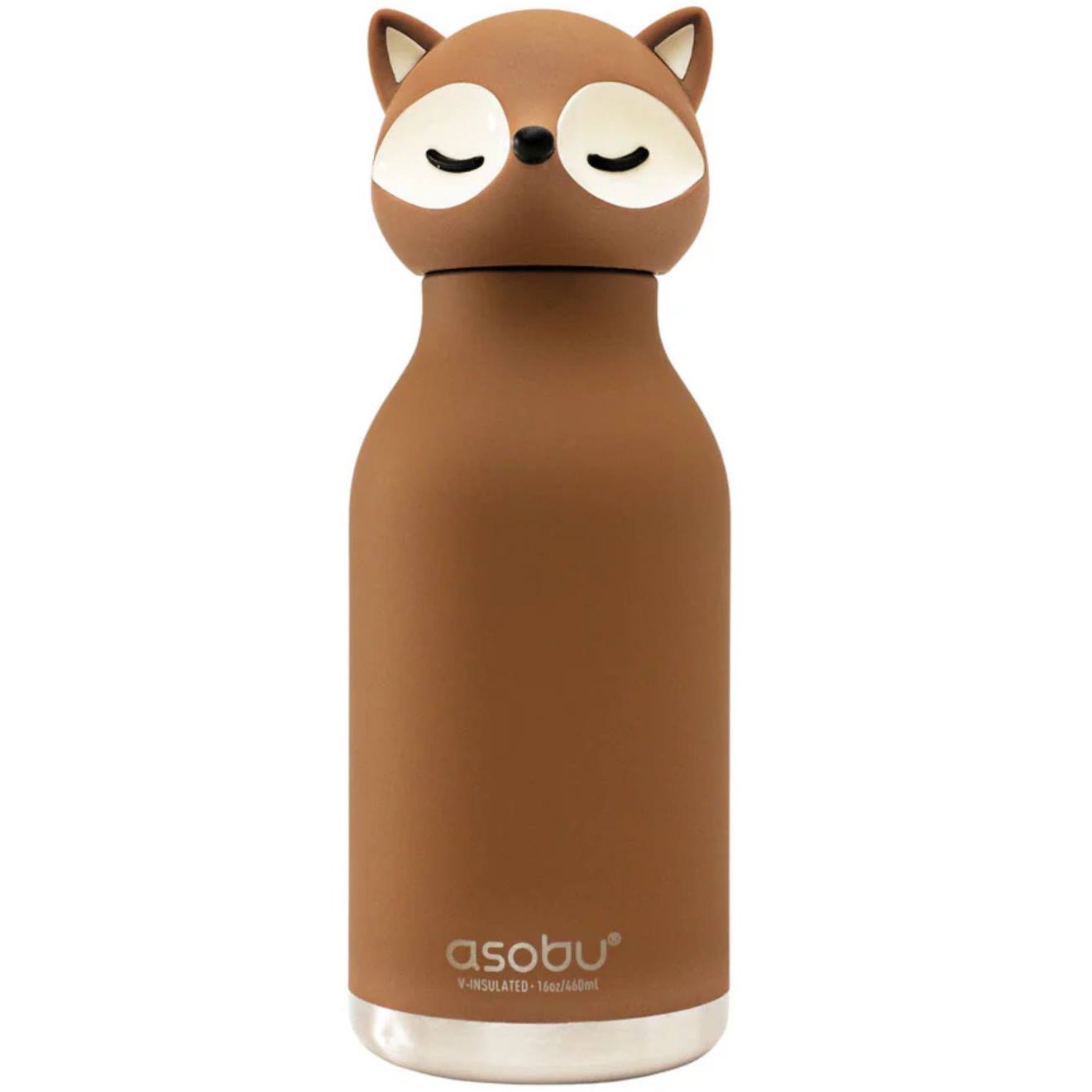 Gourde Isotherme Bestie Renard (460 Ml) Marron, Écru, Noir