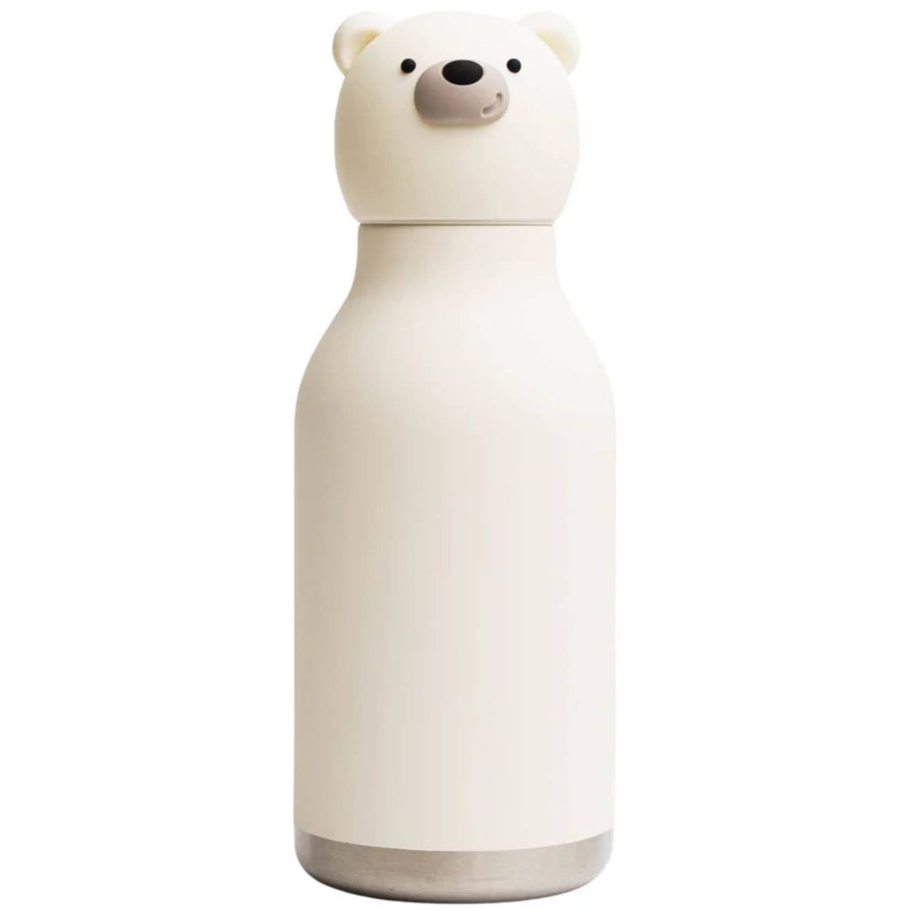 Gourde Isotherme Bestie Ours Blanc (460 Ml) Ecru, Noir