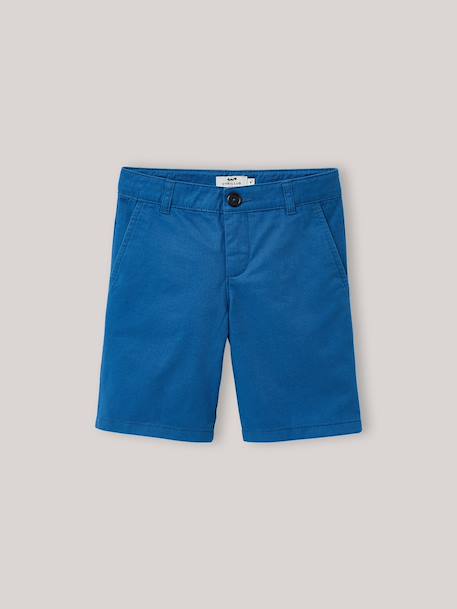Bermuda chino garçon Army+Bleu froid+Indigo+Menthe+Outremer 12 - vertbaudet enfant 
