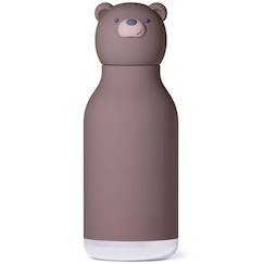 Puériculture-Repas-Gourde isotherme bestie ours brun (460 ml)