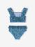 Maillot de bain 2 pièces fille fleurs vert émeraude 3 - vertbaudet enfant 