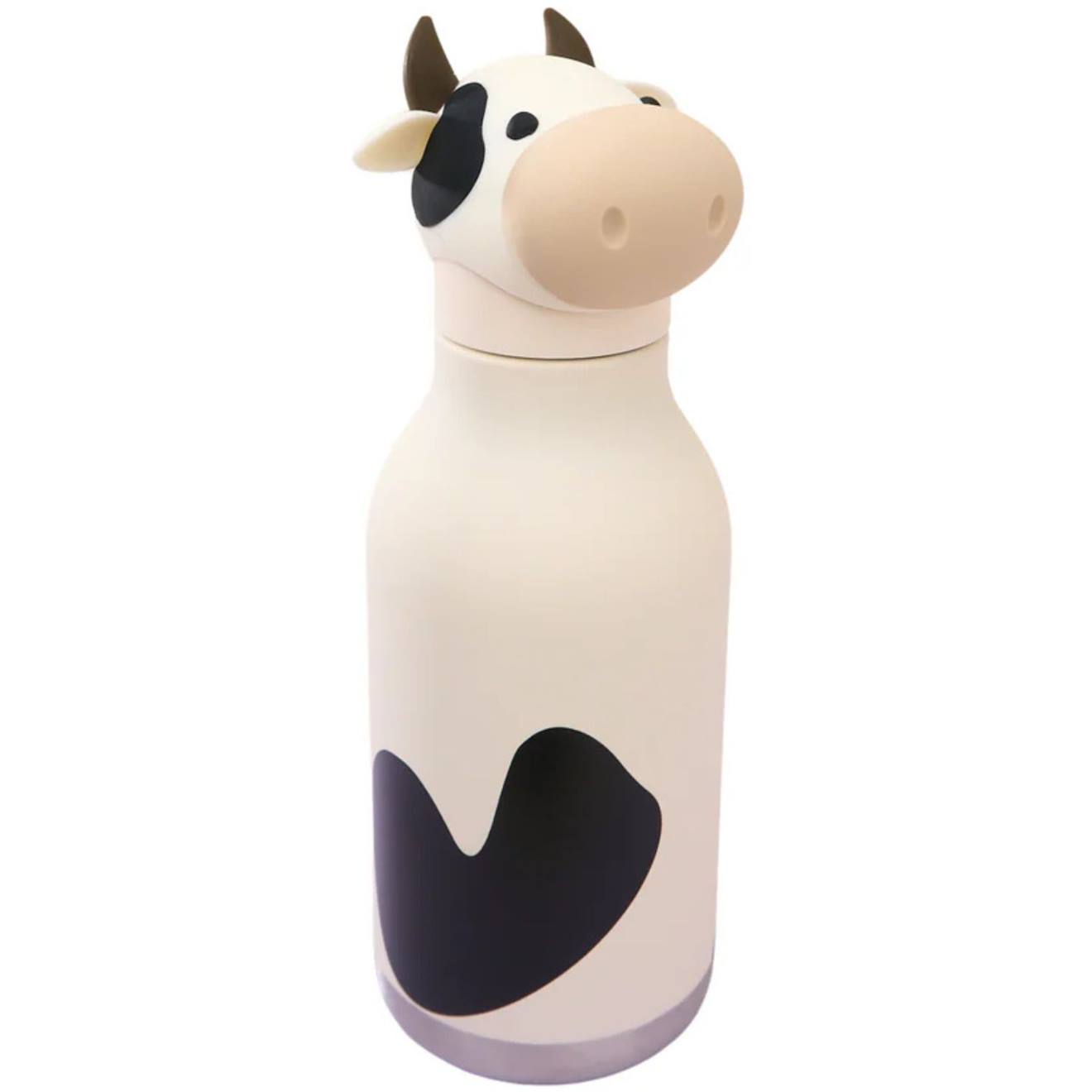 Gourde Isotherme Bestie Vache (460 Ml) Ecru, Noir