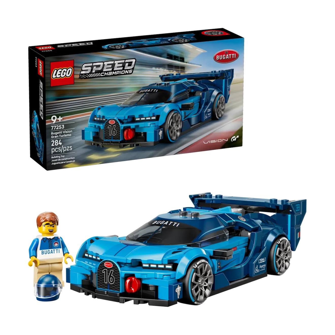 Speed Champions Hypercar Bugatti Vision Gt 77253 Bleu