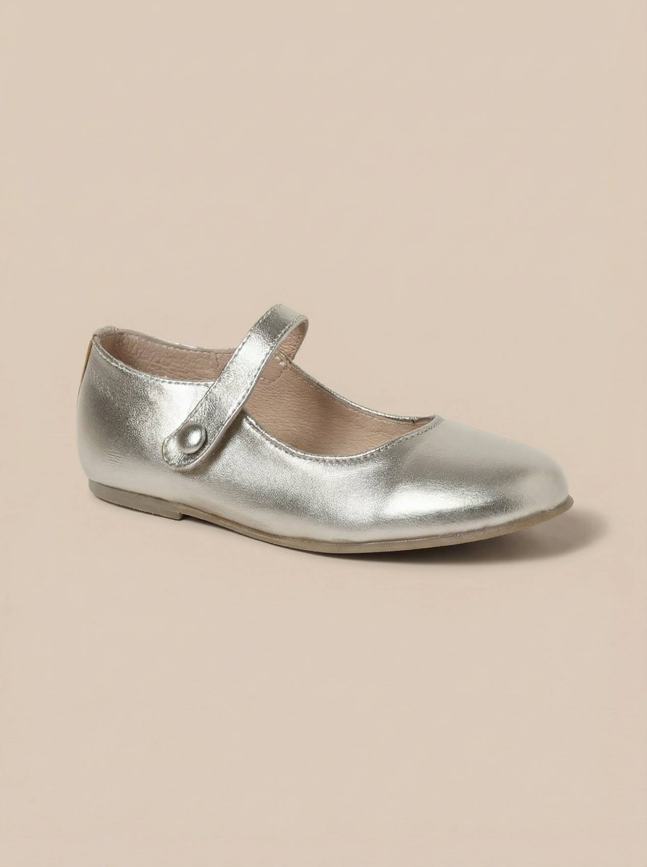 Babies En Cuir Irisé Dore