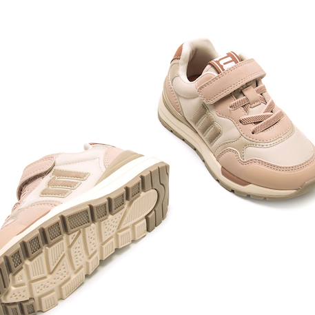 Sneakers filles textile lacets- fermeture adhésive Pink+White 4 - vertbaudet enfant 