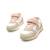 Sneakers filles textile lacets- fermeture adhésive Pink+White 7 - vertbaudet enfant 