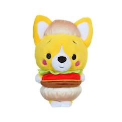 Jouet-Premier âge-Peluches-Peluche - peluche little corgi cuties 20 cm : chien corgi - burger