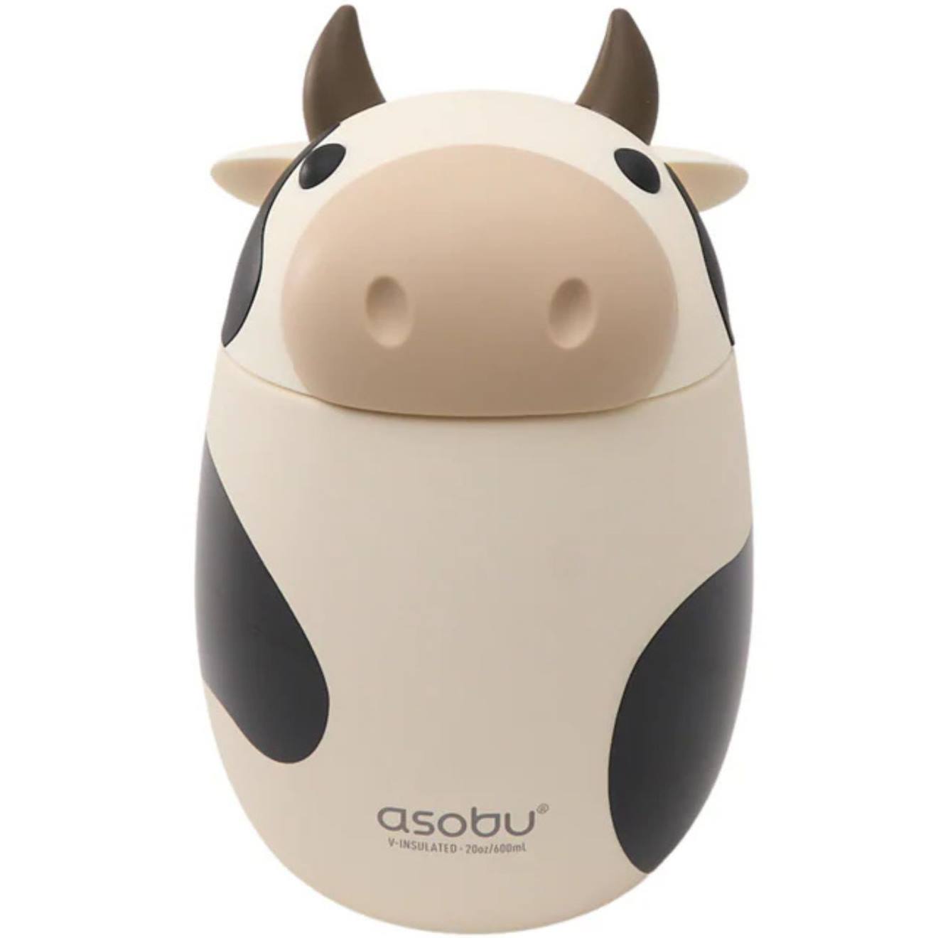 Boîte Repas Isotherme Bestie Vache (600 Ml) Ecru, Noir