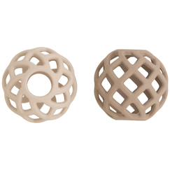 -Lot de 2 balles de préhension vieux rose-warm linen