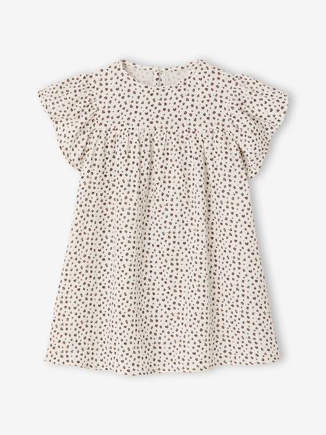 Fille-Robe fille en gaze de coton imprimée